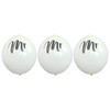 6 Pcs Balloons 36in MR MRS Letters Printed White Giant
