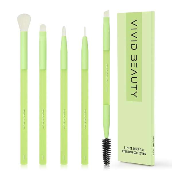 VIVID BEAUTY 5pcs Eye Makeup Brush Set Soft Hairs &