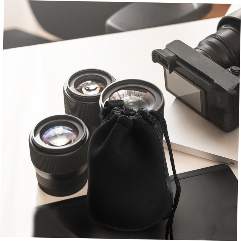 SHOWERORO 2 Pcs Lens Sleeve with Shockproof Padding for Versatile