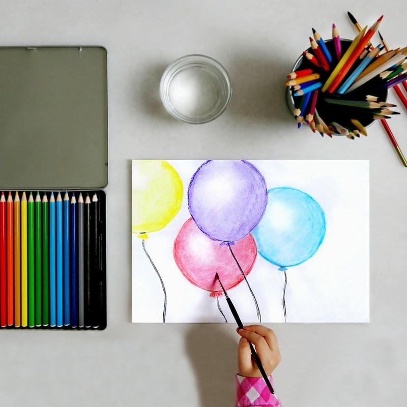 PATIKIL Watercolor Pencil, 6Pcs Water Soluble Pencils for Blending, Coloring,