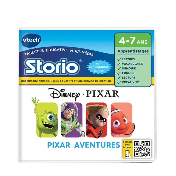 Vtech - 233505 - Storio 2 et générations suivantes - Jeu éducatif - Pixar Aventures- Toy Story - Némo Et Monstres