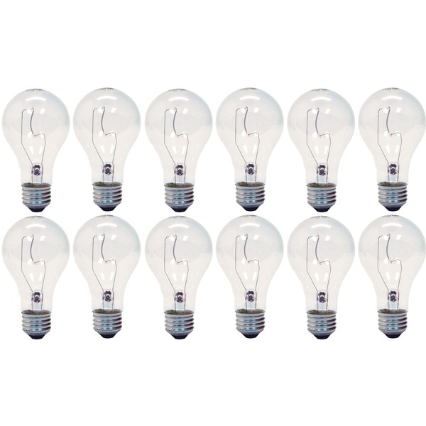 GE Lighting 16069 INC01, 12 Count (Pack of 1), Crystal Clear