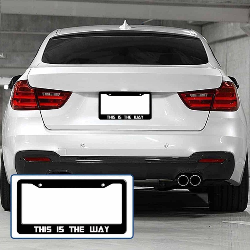 AUCCMORLY This is The Way Funny License Plate Frame Stainless