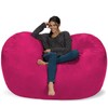 Chill Sack Bean Bag Chair Cover, 6-feet, Microsuede - Pink