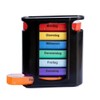 Laro Pill Box Black 7 Days 4 Compartments per Day