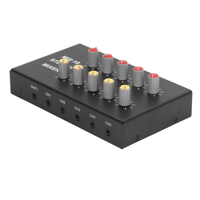 10 Channel Audio Mixer with 3.5mm Jack 10 Input 2