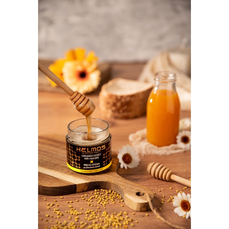 Helmos Super Foods - Creamed Honey with Royal Jelly, 210g