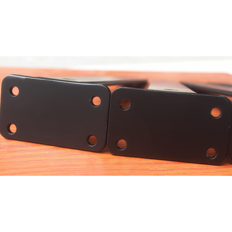 4 Pack - 12 inch Black Hidden L Shelf Bracket