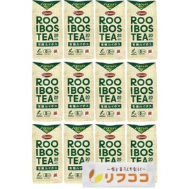 Organic Rooibos Organic JAS Green Rooibos Tea Pack, 1.4 oz (40 g) (2 g x 20 Bags) x 12 Piece Set, 4 times the total polyphenols are fermented as rooibos, with SOD enzymes, non-fermented, decaffeinated