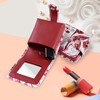 Cockatoo Lipstick Case Mini Wallet organizer Box with Mirror, Genuine