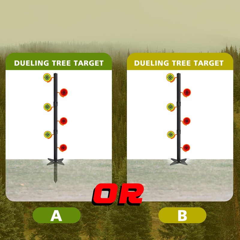 AIMAX OUTDOOR Dueling Tree Target Kit for .22 Rimfire, Metal