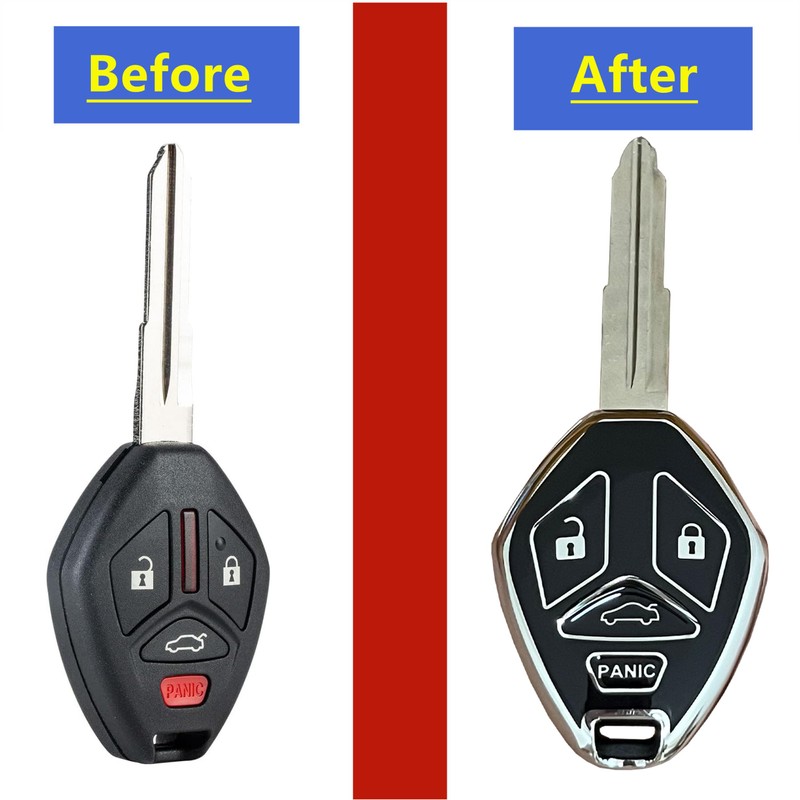 TAPAYICA For Mitsubishi Key Fob Shell Keyless Remote Key With