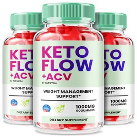 (3 Pack) Keto Flow ACV Gummies – Advanced Apple Cider Vinegar Keto Blend to Support Body Goals, Daily Balance & Wellness | Great-Tasting, Just 2 Easy-to-Chew Gummies a Day (180 Gummies)