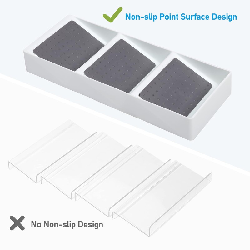 ideamake Spice Drawer Organizer, 3 Tier Non-Slip Silicone Seasoning Jars