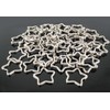YUETON Pack of 50 Metal Star Shaped Split Ring Key