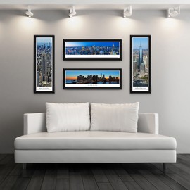 Blakeway Worldwide Panoramas Richmond, Virginia - Blakeway Panoramas Skyline Posters with Select Frame, Single Mat