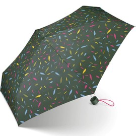 Esprit Petito Little Leaves Pocket Umbrella, Green, Pocket umbrella