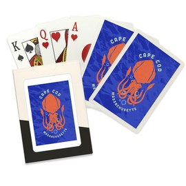 Lantern Press Cape Cod, Massachusetts, Dockside Series, Squid (52 Playing Cards, Poker Size Card Deck with Jokers)