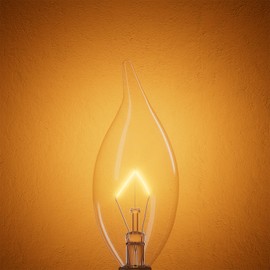 CYLYT 12-Pack E12 Candle Light Bulbs 25W Warm White 2500K, 240 Lumen Dimmable Chandelier Light Bulbs for Ceiling Fan, Pendants or Outdoor, CA10 Clear Candelabra Base Bulbs