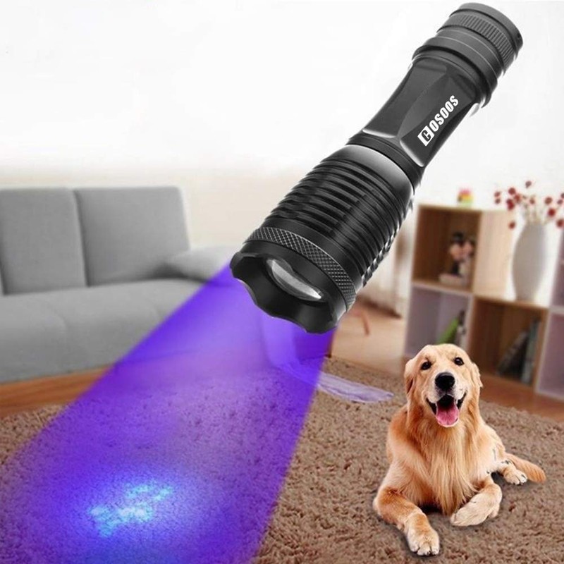 COSOOS 2 Pack UV Flashlight Blacklight, 2 in 1 LED