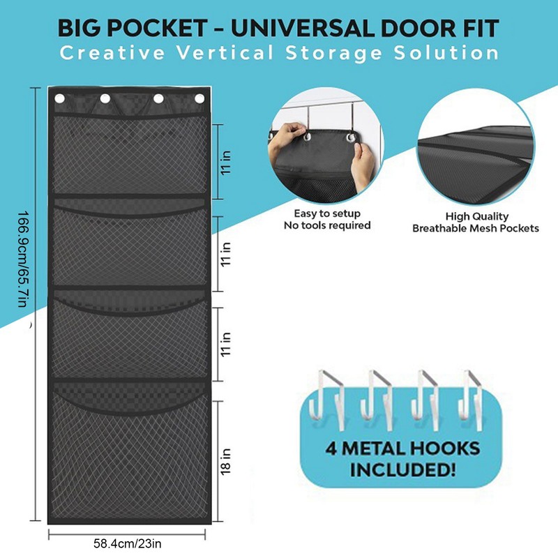 Door Hanging Toy Organizer 4 Layers Large Capacity Hanging Toy