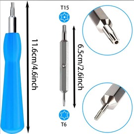 Ring Doorbell Screwdriver Bit Set 2-Pack T6 and T15 Torx Bits with Non Slip Grip Handle, Essential Repair Tool for Smart Doorbell Installation, Removal and Maintenance