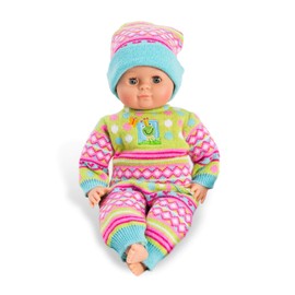Heless 2666 - Strickstrampler für Puppen, Froschi, Größe 35 - 45 cm