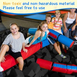 10 Pieces 8 x 8 x 8 Inches Foam Pit Cubes Foam Pit Blocks Foam Cubes for Foam Pit Foam Trampoline Blocks Foam Padding for Gymnastics Parkour Courses Trampoline Arenas BMX, Charcoal Gray