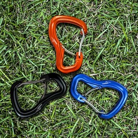 Travel Bird Heavy Duty Carabiner Clip Hook 8KN (1763 lbs), 3 PCS Ultra-Light Aluminum Caribeaners with Double Door D Ring Shape, for Hammock, Camping, Hiking, Backpacking, Dog Leash, Keychain Clip