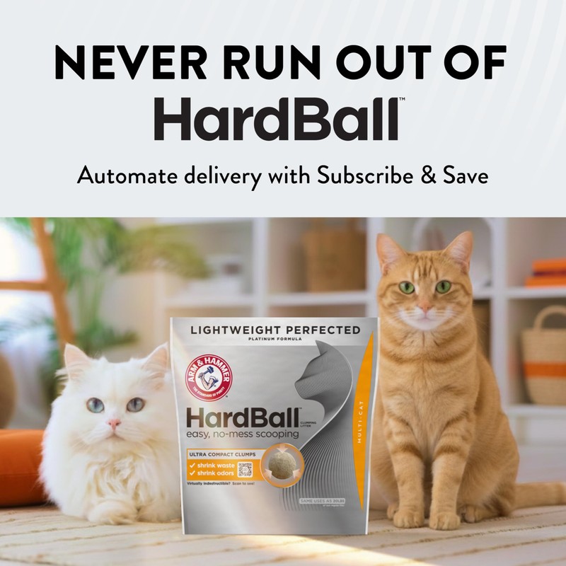 ARM & Hammer Hardball Clumping Cat Litter, Garden Bloom, 14.5