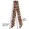 Allegra K Neckerchief Ribbon Scarf, Rectangle, Thin, Leopard Print, Hair