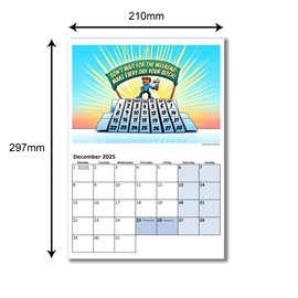 A5 Wall Calendar - Choice Of Designs And Sizes - Motivation With A Punch Calendar - A4 when opened - Hilarious Sweary Motivational Quotes 2025