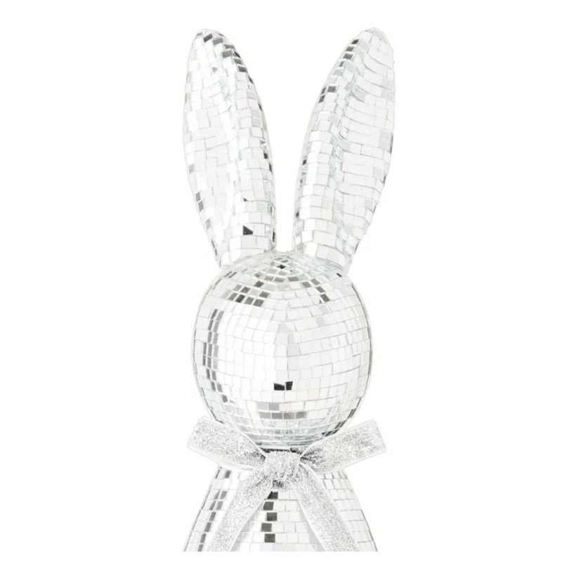 Easter Silver Disco Bunny Tabletop - 16 Inch