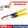 Winholder 5-Blade Hand Crimper Sheet Metal Tools for 24-28 Gauge