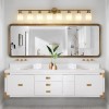 8 Light Modern Vanity Wall Sconce 52\" Golden Finish with