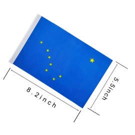 GentleGirl American USA Alaska Flags Banner String Small Mini US Alaska State Pennant Hangings Flag,U.S. States Party Outdoor Yard Decorative(100 Feet 76 Flag)