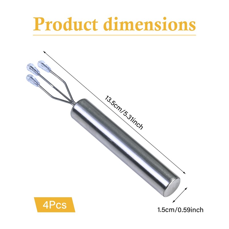 4PCS Kebab Skewers, Skewers Stainless Steel, Reusable, Sporks Stainless Steel,
