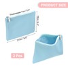 uxcell PU Leather Makeup Bag, 2pcs Waterproof Cosmetic Organizer Bag