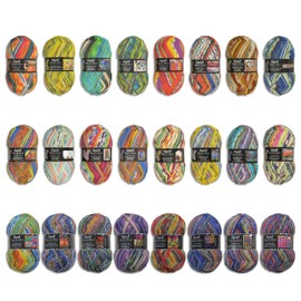 Frida's Wollhaus Opal 100 g Hundertwasser Sock Wool 4-Ply Stockings Socks Knitting 24 Colours (3205 | Garden without Reason)