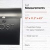 NACH Locking Black Wall Mount Mailbox, Durable Euro Black Mailboxes