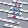 Chopsticks Reusable Ceramic Chopsticks 5 Pairs Porcelain Chopsticks Dishwasher Safe,High-grade