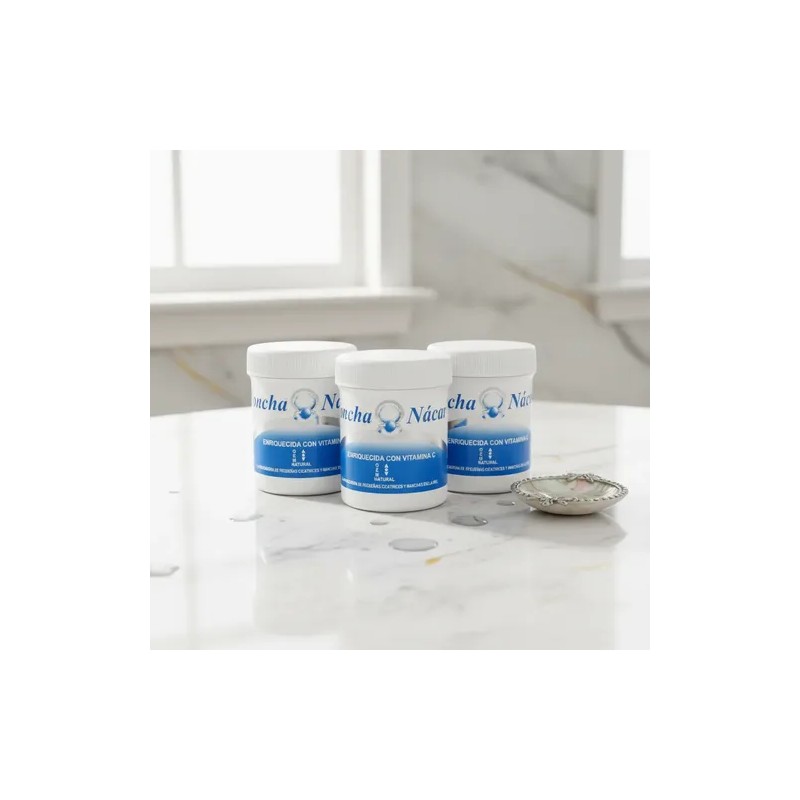 3pack Crema Concha Nacar -vitamina C-aclara Hidrata Regenera