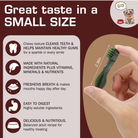 UrbanX HealthyBones Original Natural Dog Dental Care Mint Snacks Oral Health Dog Food for Chorkie and Other Small Mixed Breed Dogs, 15 Count