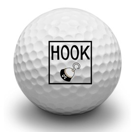 Second Ave Pack of 3 Joke Funny Golf Balls Hook,Slice,Straight Father's Day Christmas Birthday Golfer Gift