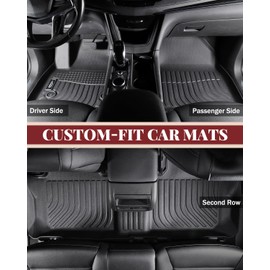 Icyhaws® Floor Mats for Volkswagen VW Atlas Cross Sport 2020 2021 2022 2023 2024 2025 (5 Passenger), SE | SEL | SEL R-Line | SEL Premium R-Line, All-Weather TPE Car Floor Liner Auto Accessories