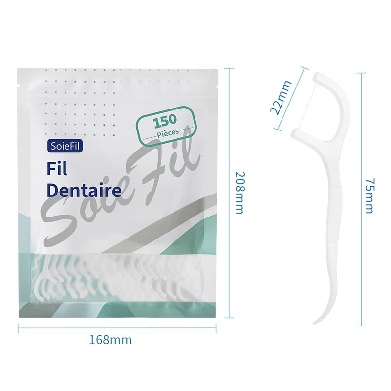 150 Stück Zahnseide, Zahnseide, Interdentalgabel, Tragbare Sticks, Zahnpflege für die
