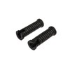 Set of rubber parts and 2x end mushrooms, black, suitable