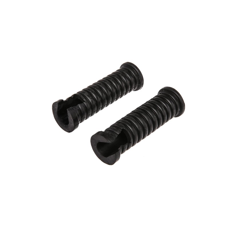 Set of rubber parts and 2x end mushrooms, black, suitable