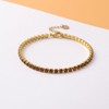 Wellike Brown Tennis Bracelets For Women 18k Gold Plated Non