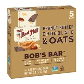 Bob's Red Mill 5pk PB Chocolate & Oats Bar, 5 bars (Pack of 6) - Non GMO, Kosher
